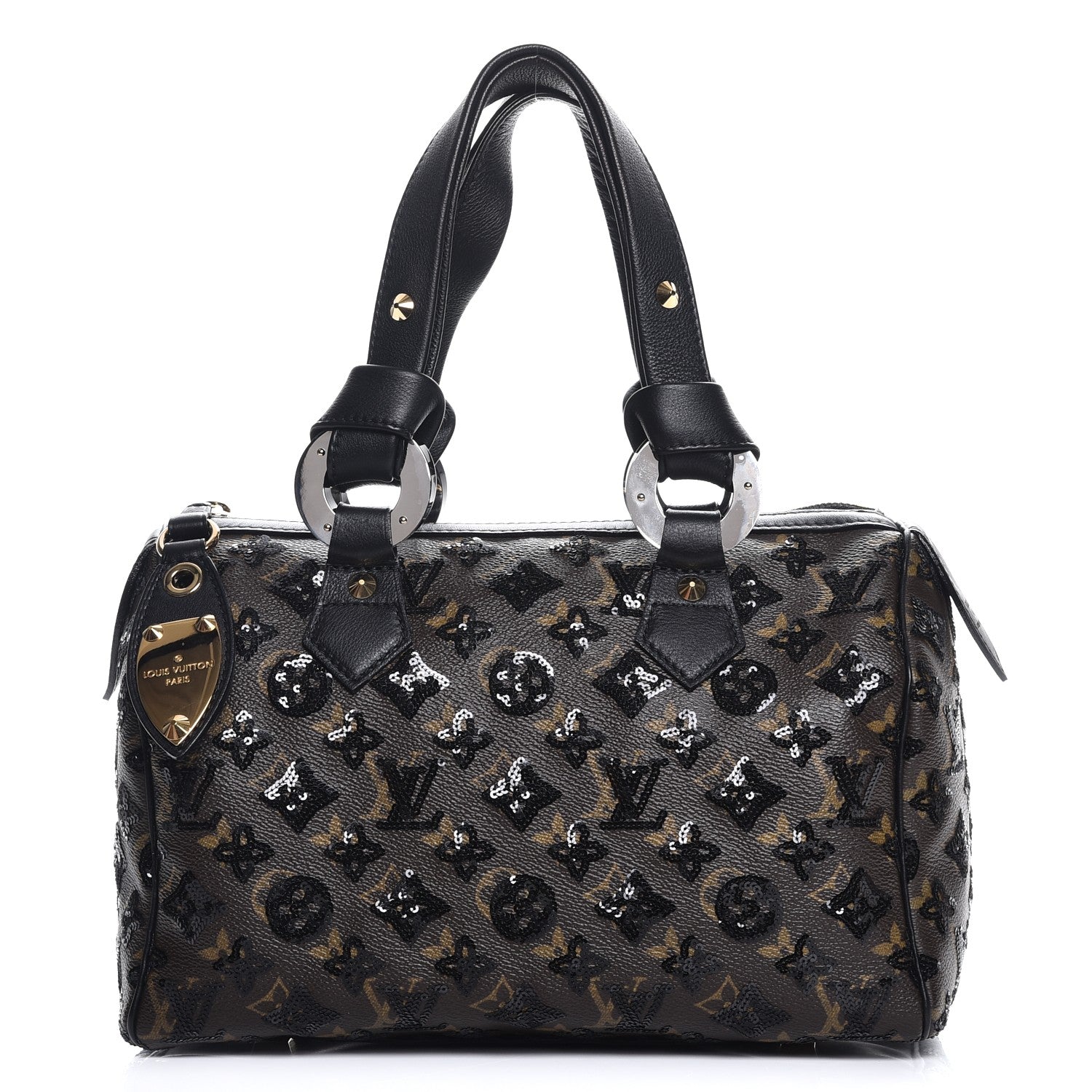Louis Vuitton Monogram Sequins Eclipse Speedy 28 Black 1 of 8