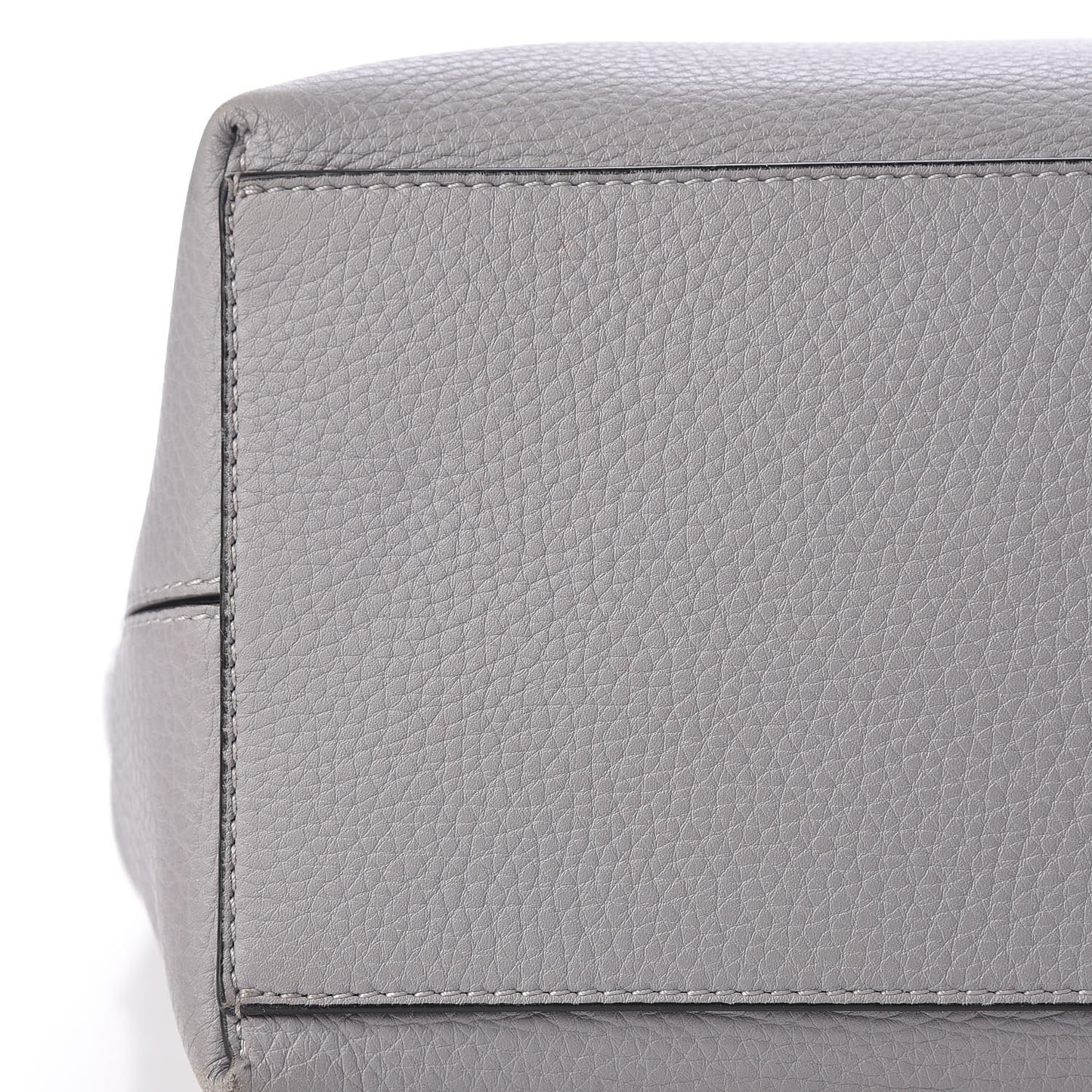 Grained Calfskin Rockstud Shoulder Tote Perla