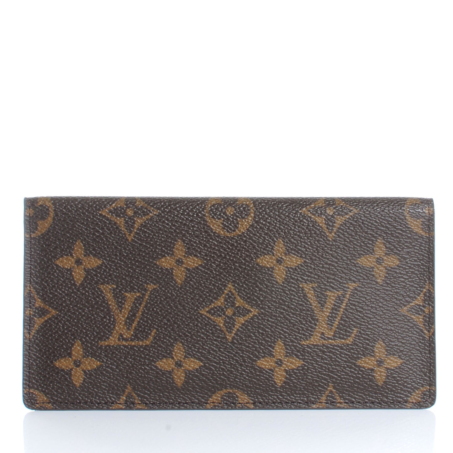 Monogram Simple Checkbook Holder Wallet