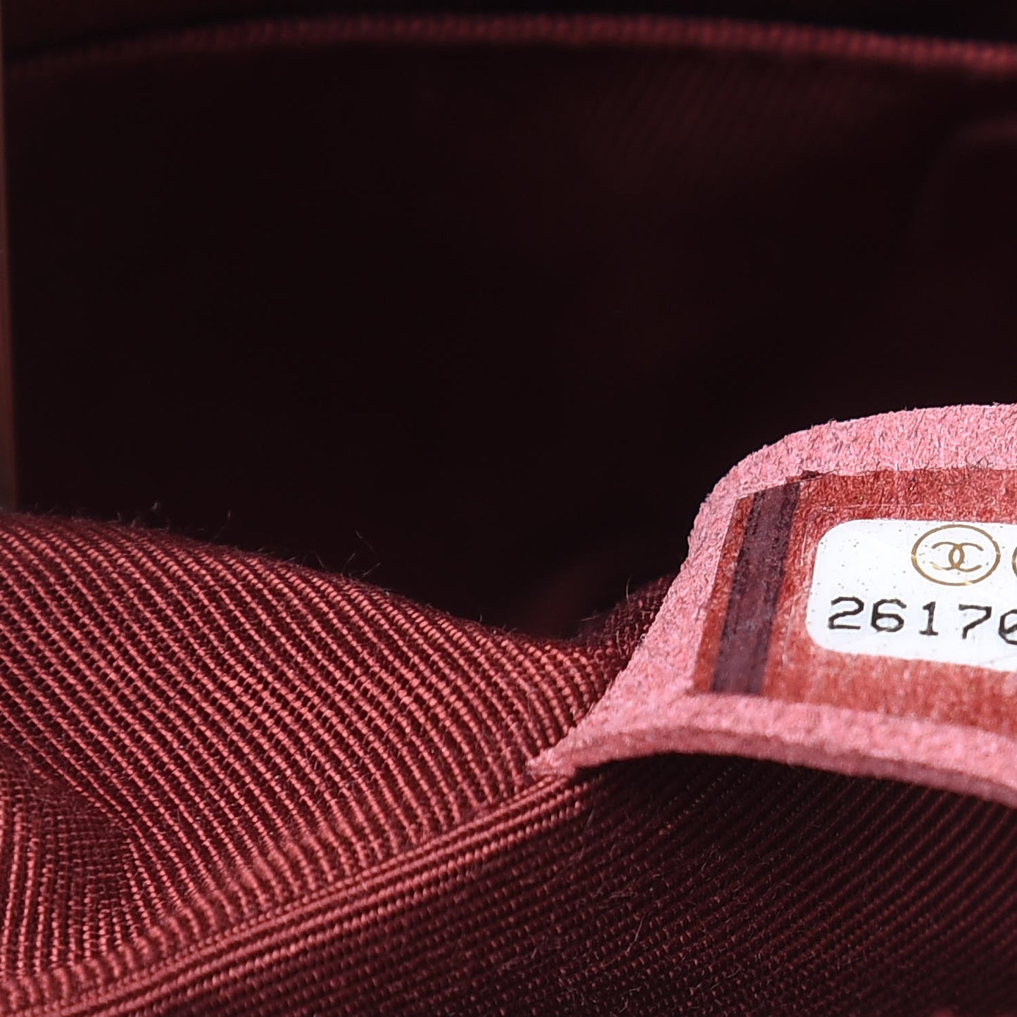 Calfskin Chevron Quilted Mini Statement Flap Burgundy
