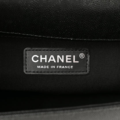Chanel Caviar Quilted Medium Boy Flap Black 6 of 12