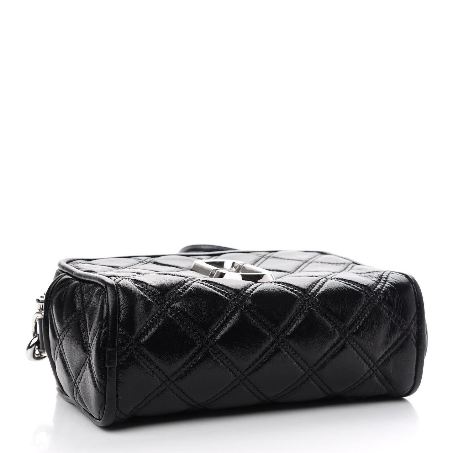 Natural Grain Calfskin Quilted The Softshot 21 Bag Black