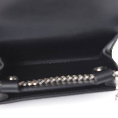Burberry Calfskin Embossed Monogram Wallet On Chain Black 6 of 7