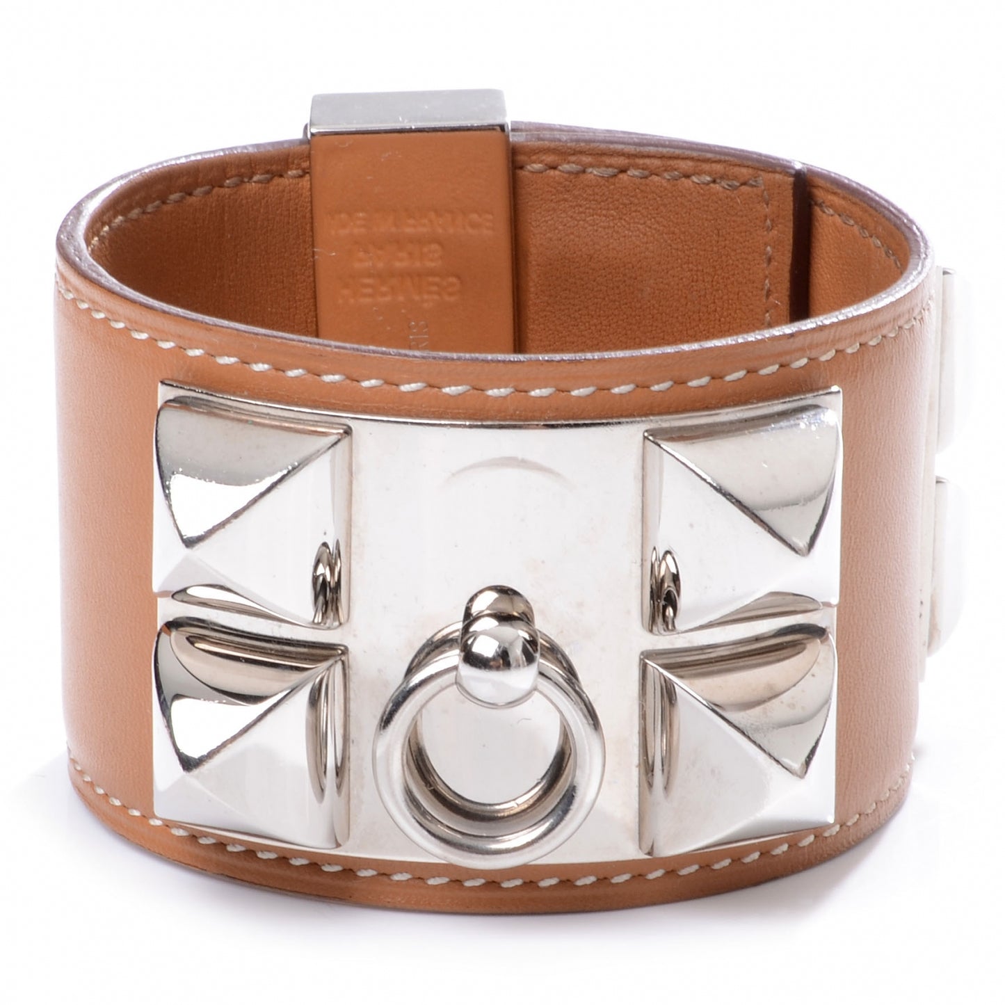 Barenia Collier de Chien CDC Bracelet Medium Fauve
