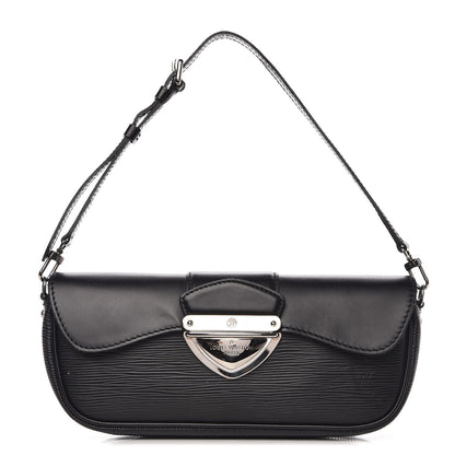 Louis Vuitton Epi Montaigne Clutch Black 1 of 8