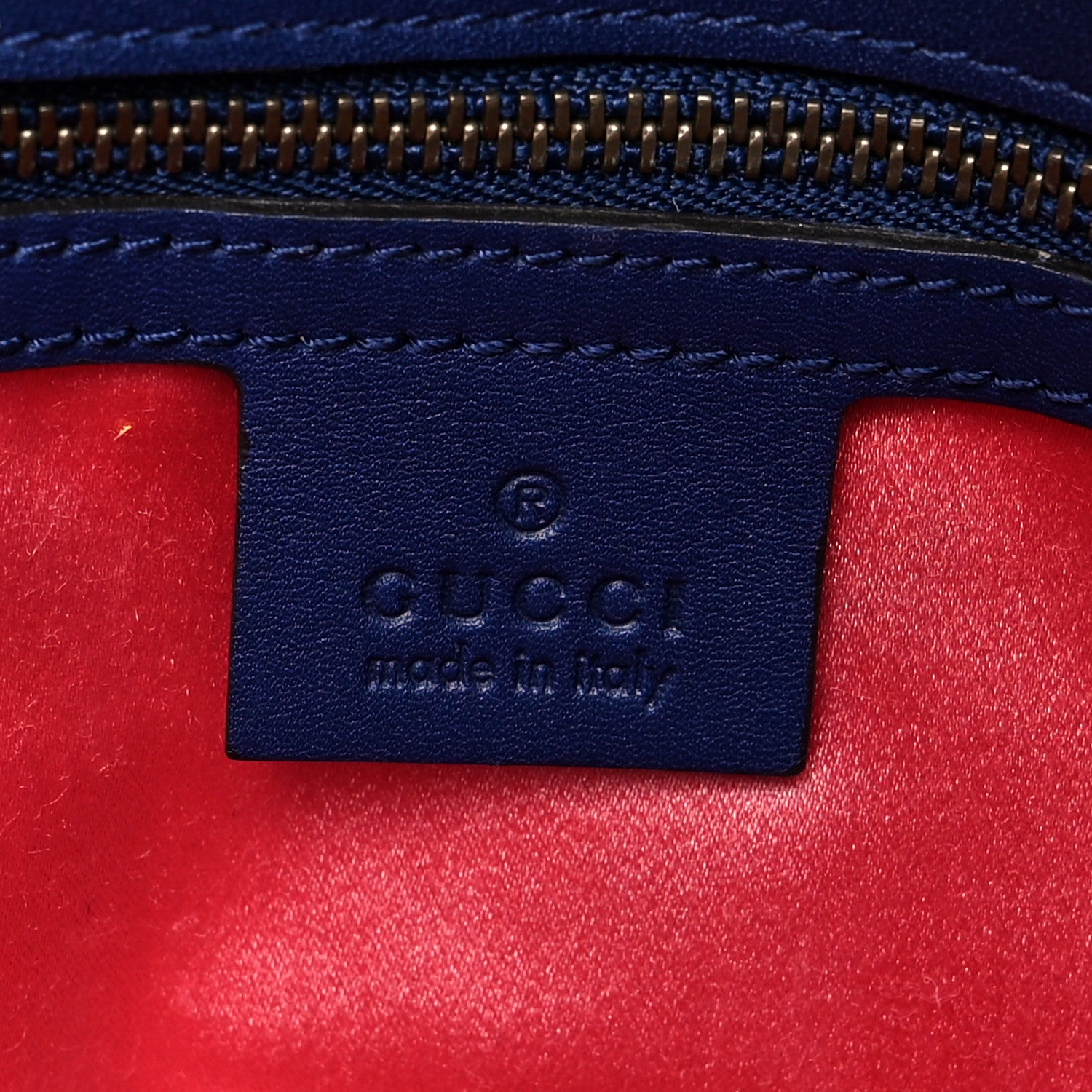 Gucci Velvet Matelasse Small GG Marmont Shoulder Bag Cobalt Blue 6 of 10
