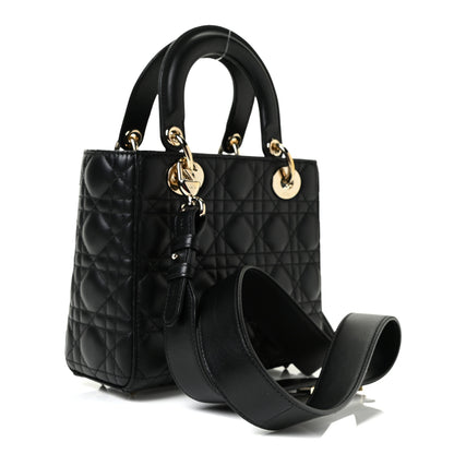 Christian Dior Lambskin Cannage Small My ABCDior Lady Dior Black 2 of 8