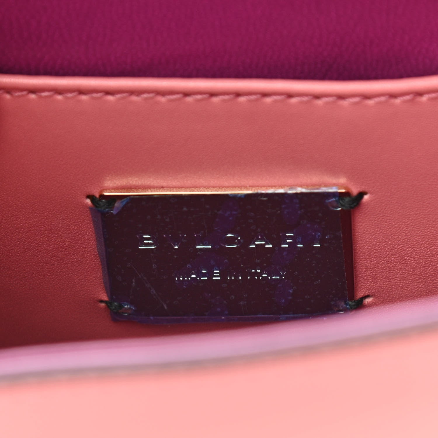 Bulgari Nappa Embellished Serpenti Forever Crossbody Pink 6 of 11