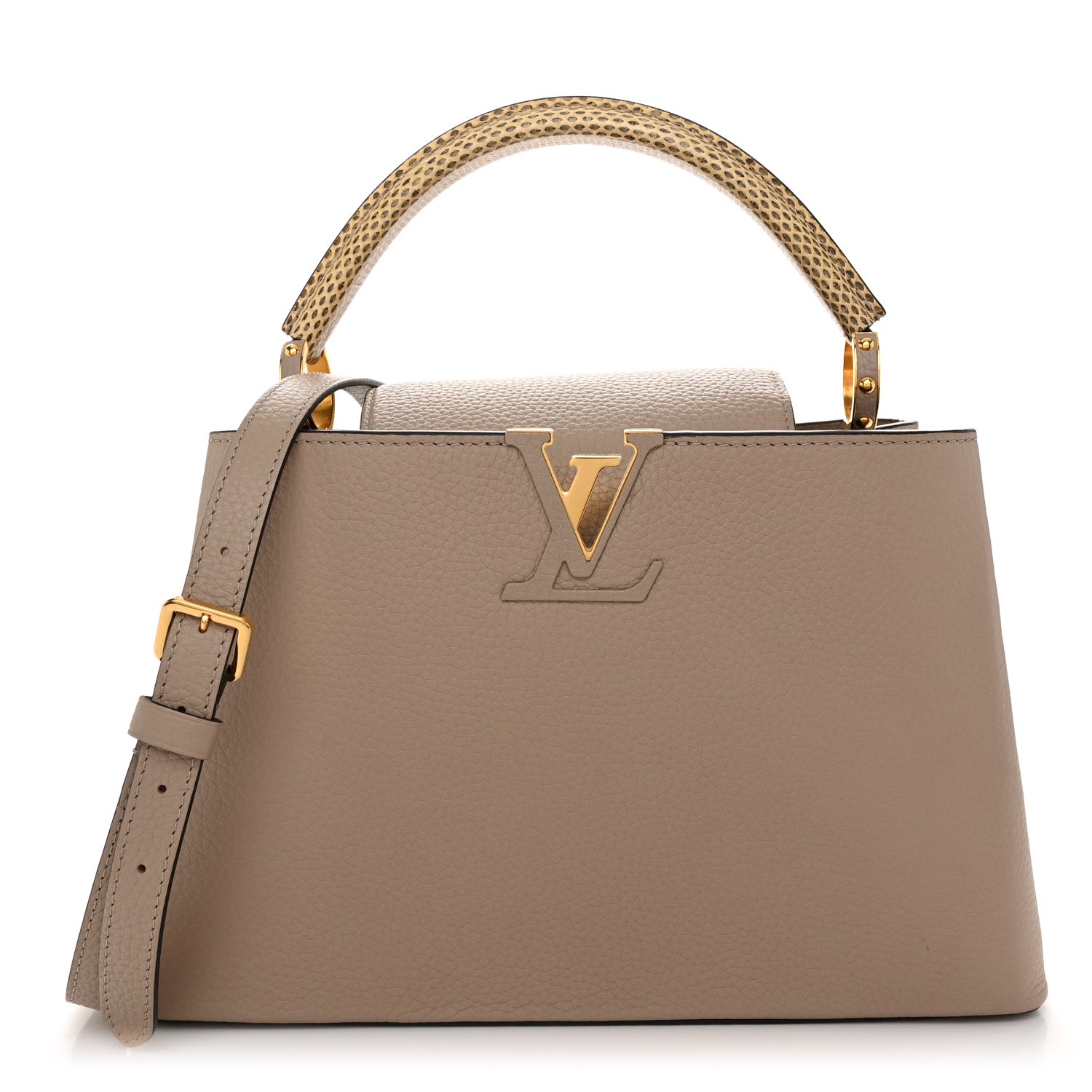 Louis Vuitton Taurillon Ayers Capucines PM Galet 1 of 9