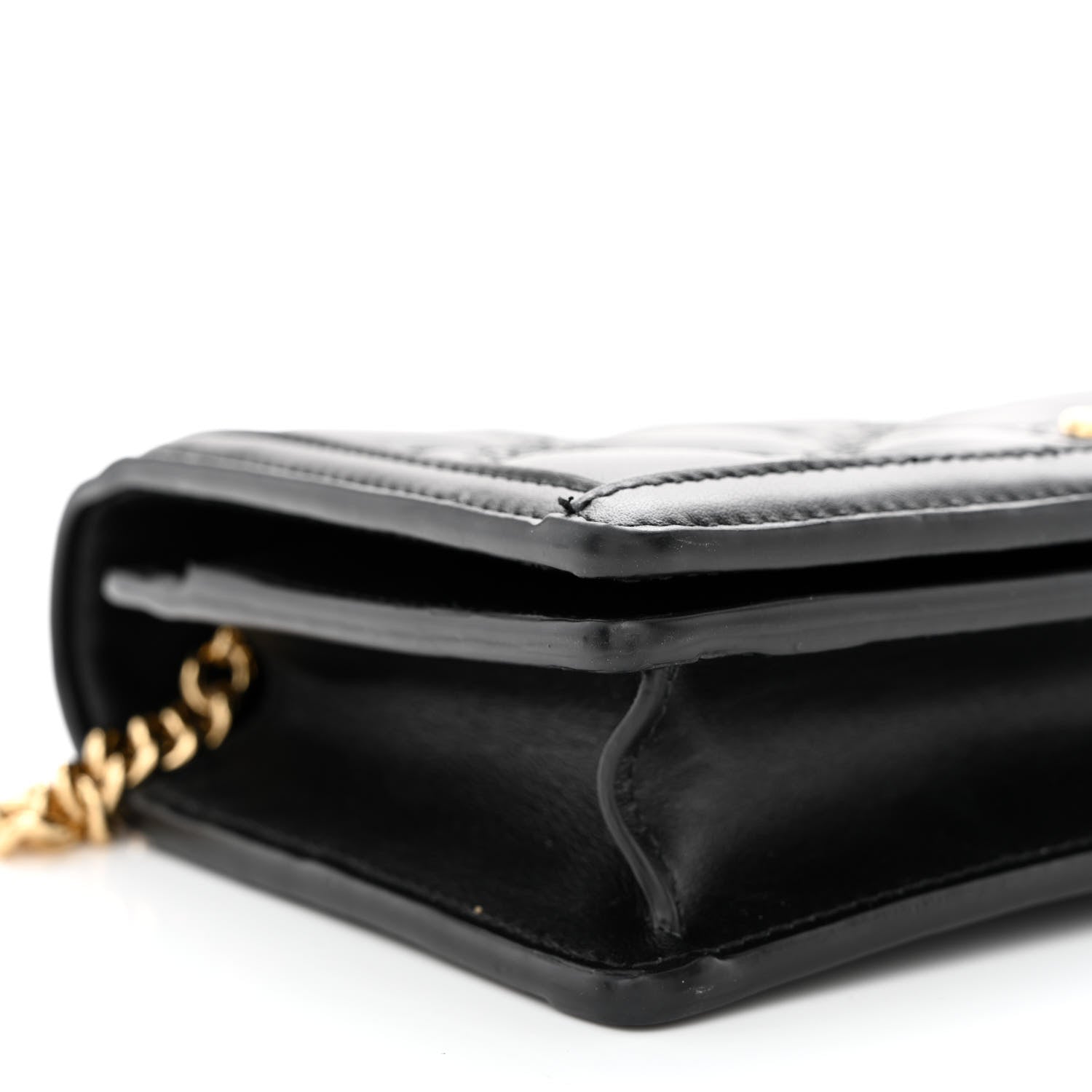 Gucci Calfskin GG Matelasse Chain Wallet Black 8 of 12