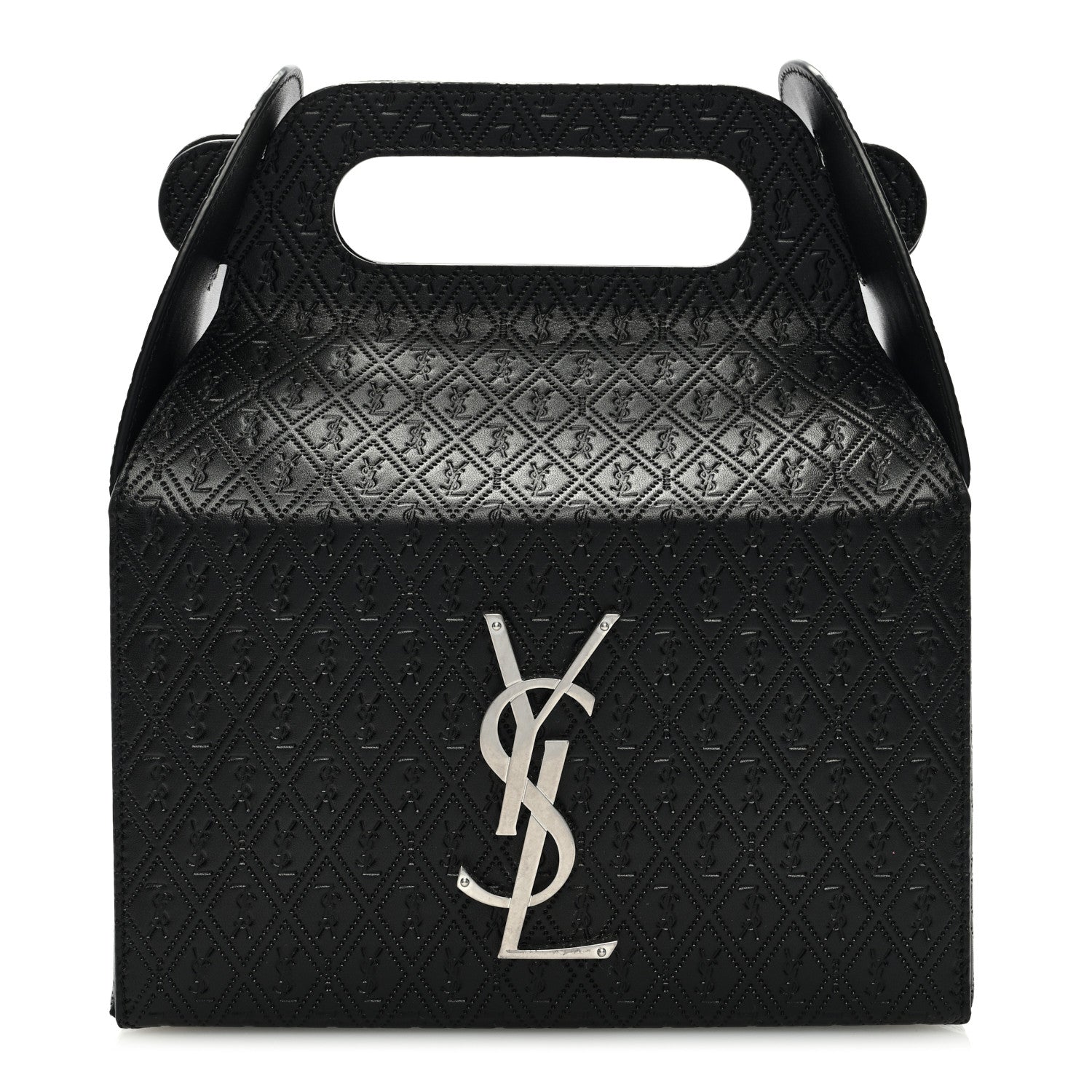 Saint Laurent Calfskin Monogram Take Away Box Black 1 of 7