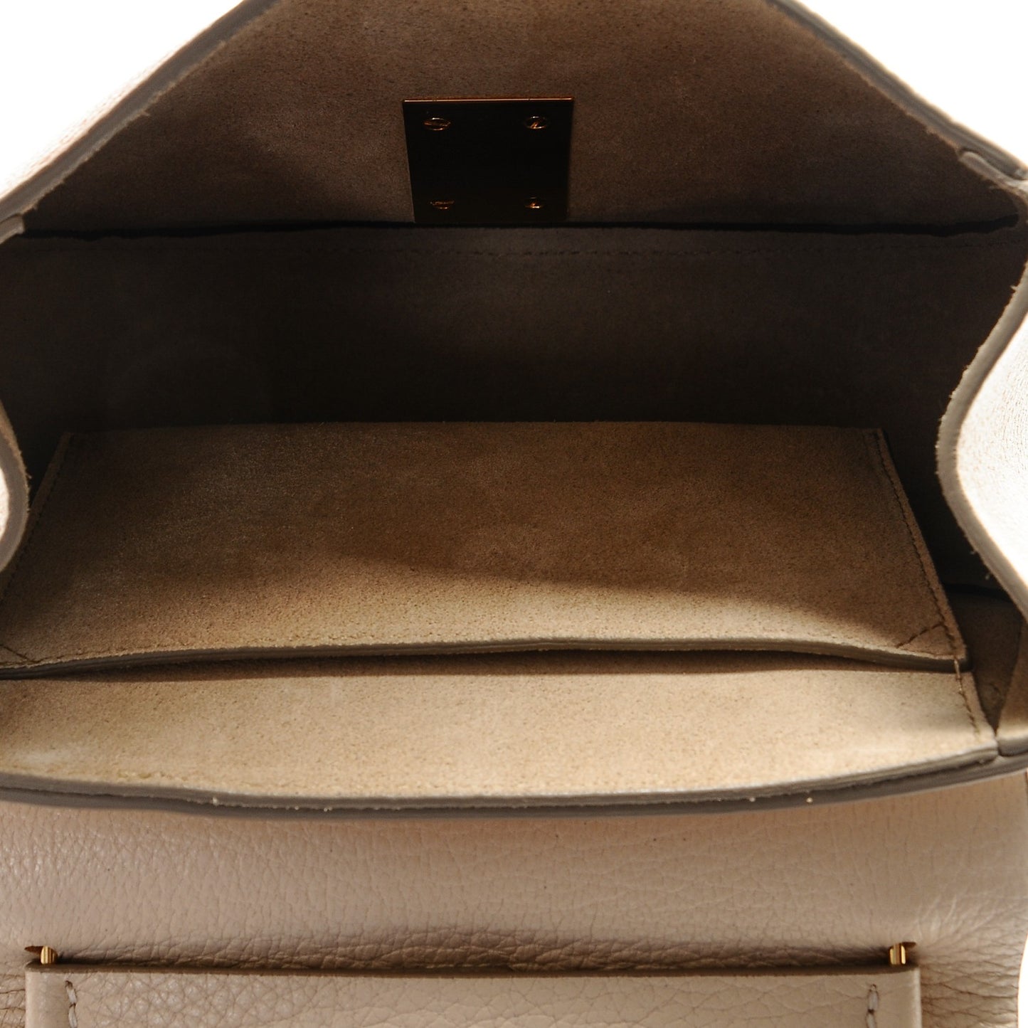 Grained Lambskin Mini Drew Shoulder Bag Abstract White