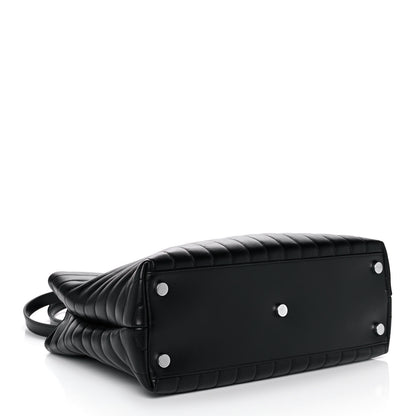 Saint Laurent Calfskin Y Quilted Monogram Large Loulou Shopper Black 4 of 13