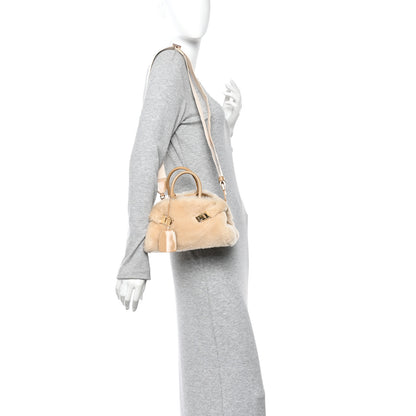 Salvatore Ferragamo Merino Smooth Calfskin Mini Hug Bag Natural Nude 2 of 10