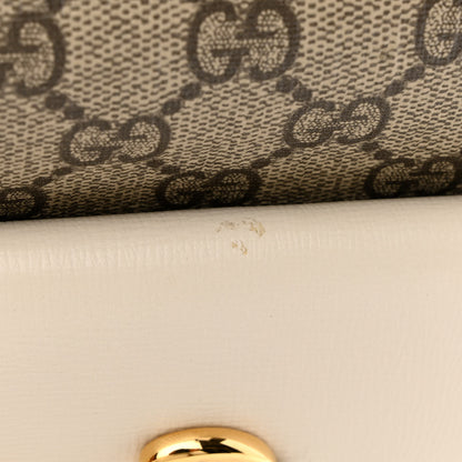 Gucci GG Supreme Monogram Small Horsebit 1955 Shoulder Bag Beige Mystic White 11 of 13