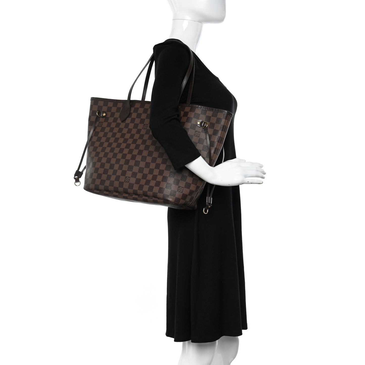Damier Ebene Neo Neverfull MM Rose Ballerine