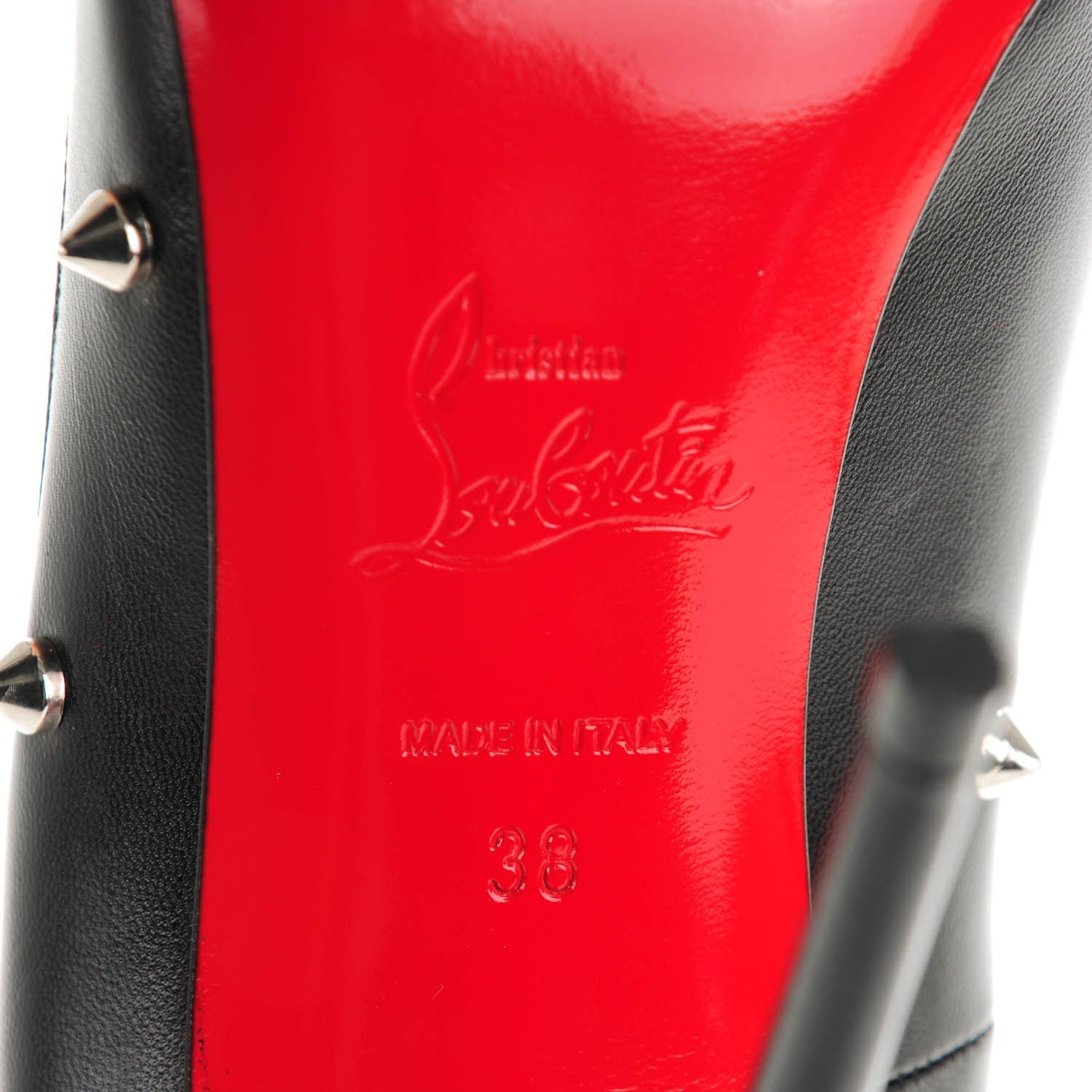 Christian Louboutin Kid Degraspike 120 Pumps 38 Black 6 of 7