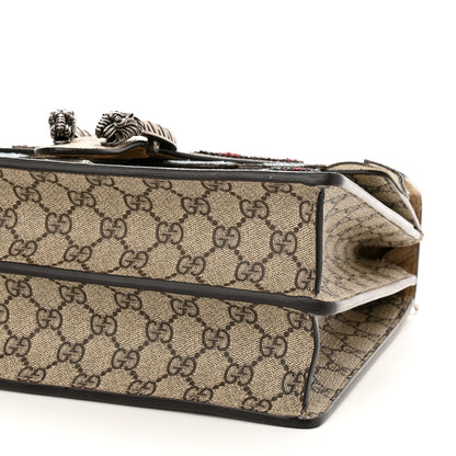 Gucci GG Supreme Monogram Lightning Embroidered Medium Dionysus Shoulder Bag Beige 10 of 11