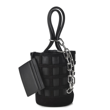 Alexander Wang Suede Calfskin Roxy Mini Bucket Bag Black 1 of 9