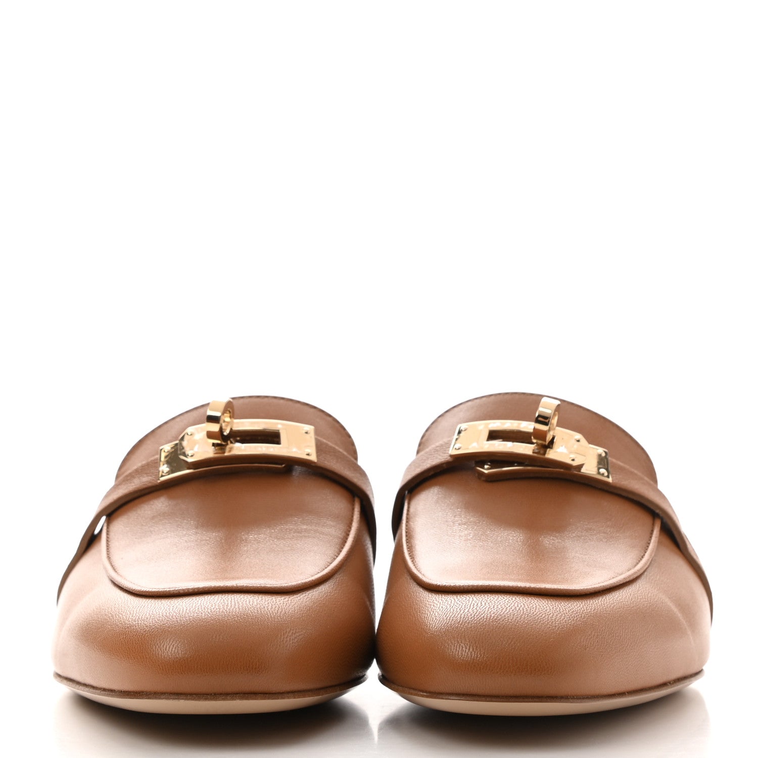 Hermes Cotton Canvas Calfskin Oz Mules 36 Naturel Beige Dore 2 of 9