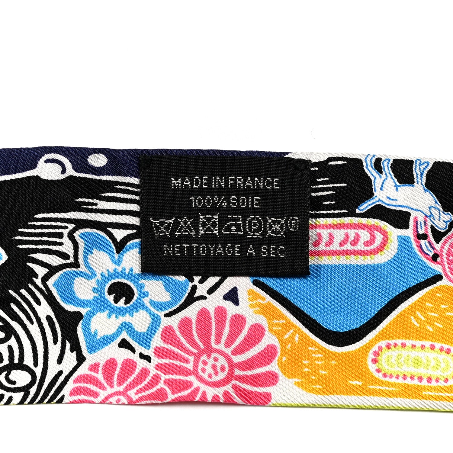 Hermes Silk Bingata Twilly Black Red Multicolor 3 of 4