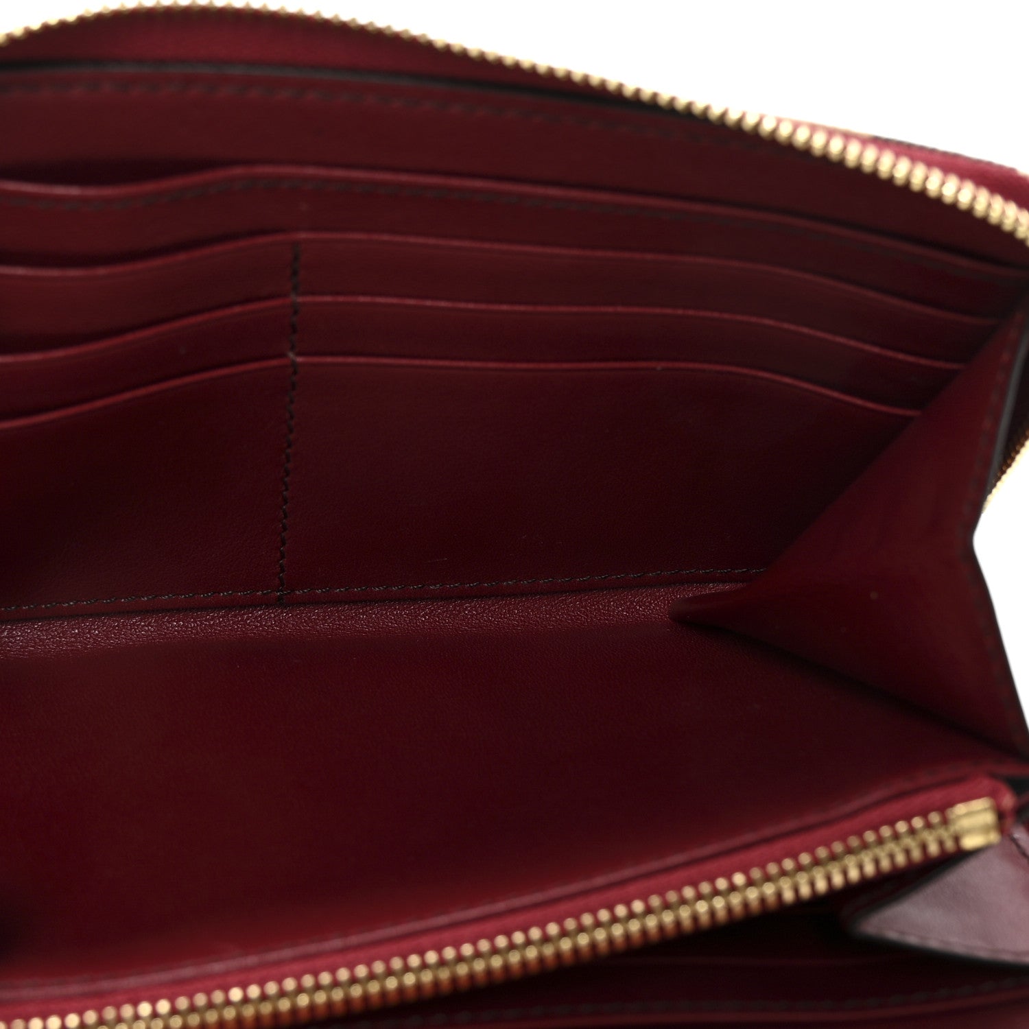 Burberry Grainy Calfskin House Check Elmore Zip Around Wallet Russet Red 5 of 6