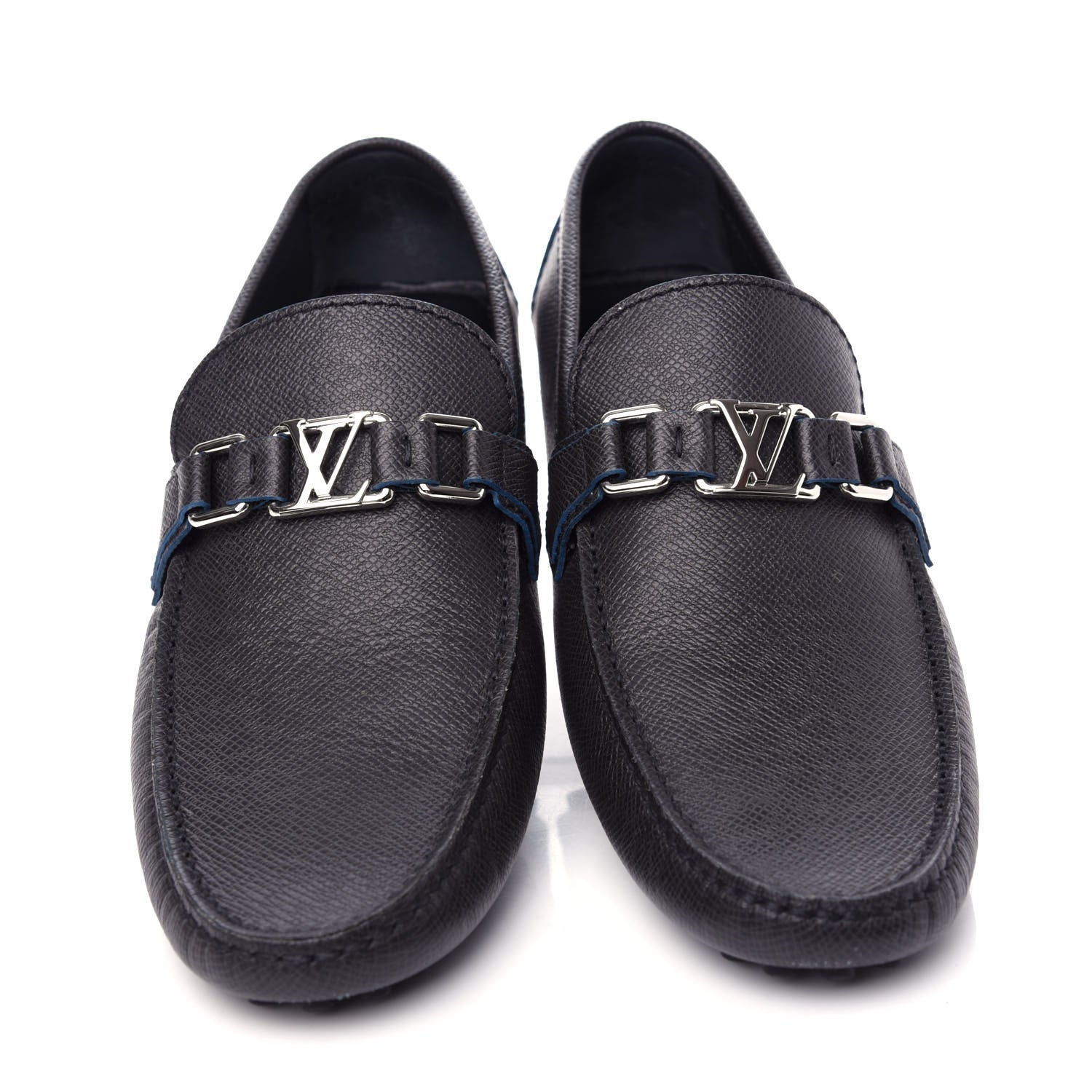 Louis Vuitton Taiga Mens Hockenheim Moccasin Loafers 8 Ardoise 5 of 10
