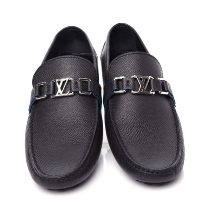 Louis Vuitton Taiga Mens Hockenheim Moccasin Loafers 8 Ardoise 5 of 10
