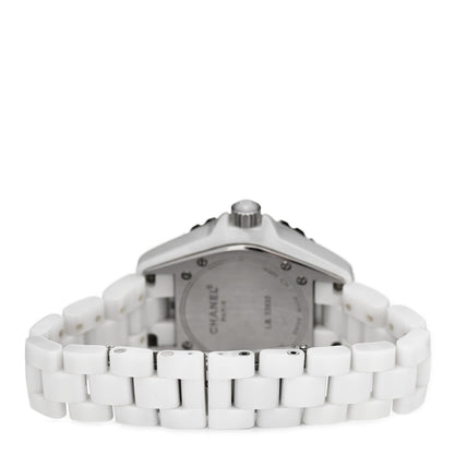 Chanel Stainless Steel Ceramic 33mm J12 Quartz Watch White 3 of 4