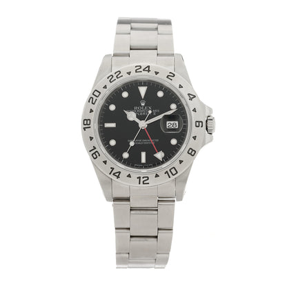Rolex Stainless Steel 40mm Oyster Perpetual Date Explorer II Watch Black 16570 1 of 4