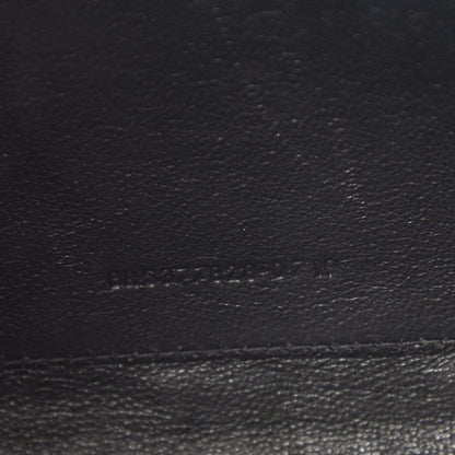 Saint Laurent Grain De Poudre Matelasse Chevron Monogram Chain Wallet Black 7 of 9