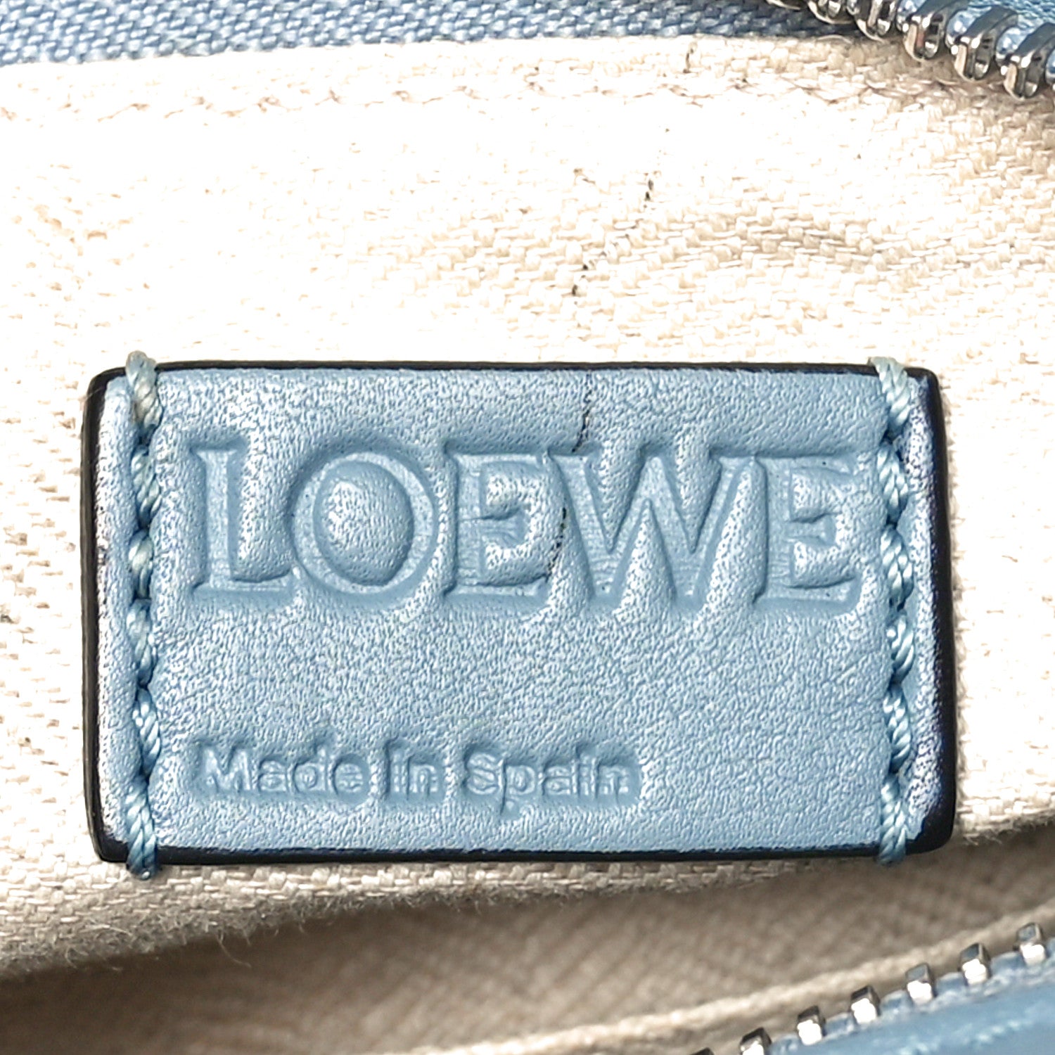 Loewe Calfskin Small Puzzle Bag Stone Blue 6 of 10