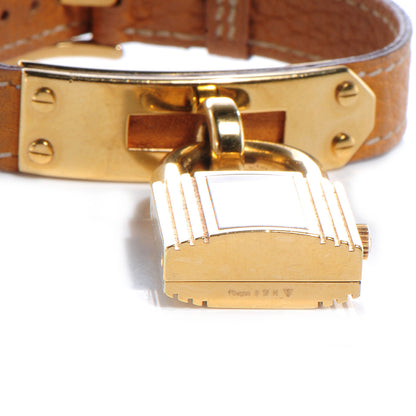 Hermes Stainless Steel Clemence 20mm Kelly Cadena Quartz Watch Gold 4 of 7