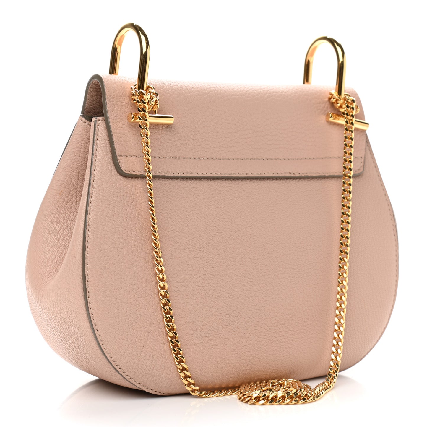 Grained Lambskin Drew Shoulder Bag Cement Pink