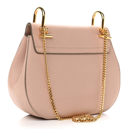 Chloe Grained Lambskin Drew Shoulder Bag Cement Pink 3 of 10