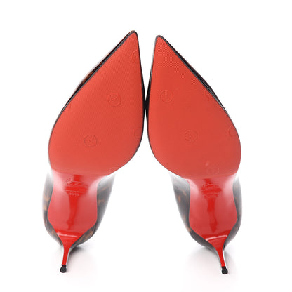 Christian Louboutin Patent Tartaruga Decollete 554 70 Pumps 38.5 Testa Di Moro 5 of 8