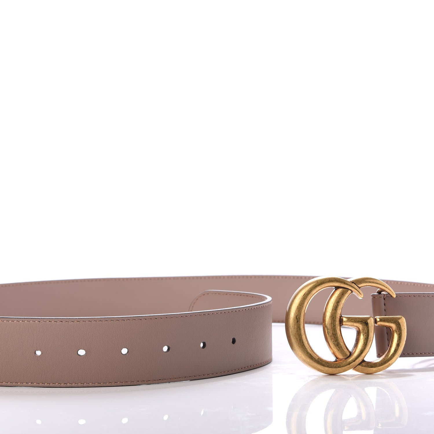 Gucci Calfskin Double G 40mm Belt 95 38 Porcelain Rose 4 of 4