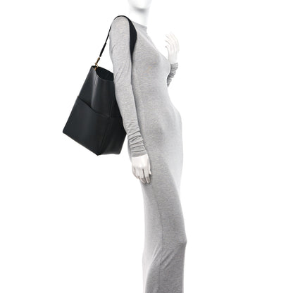 Celine Soft Grained Calfskin Sangle Bucket Bag Black 2 of 12