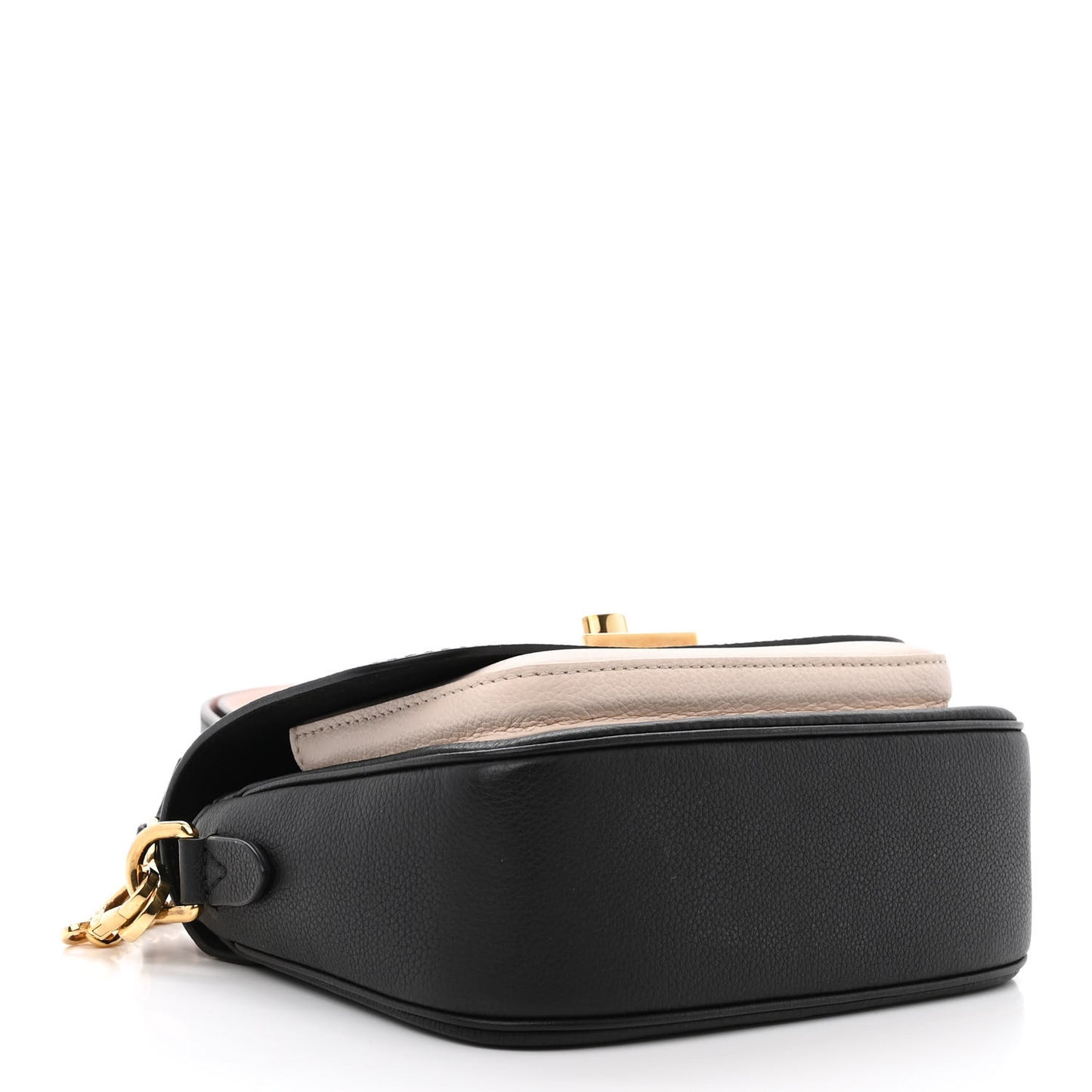 Grained Calfskin Lockme Tender Black