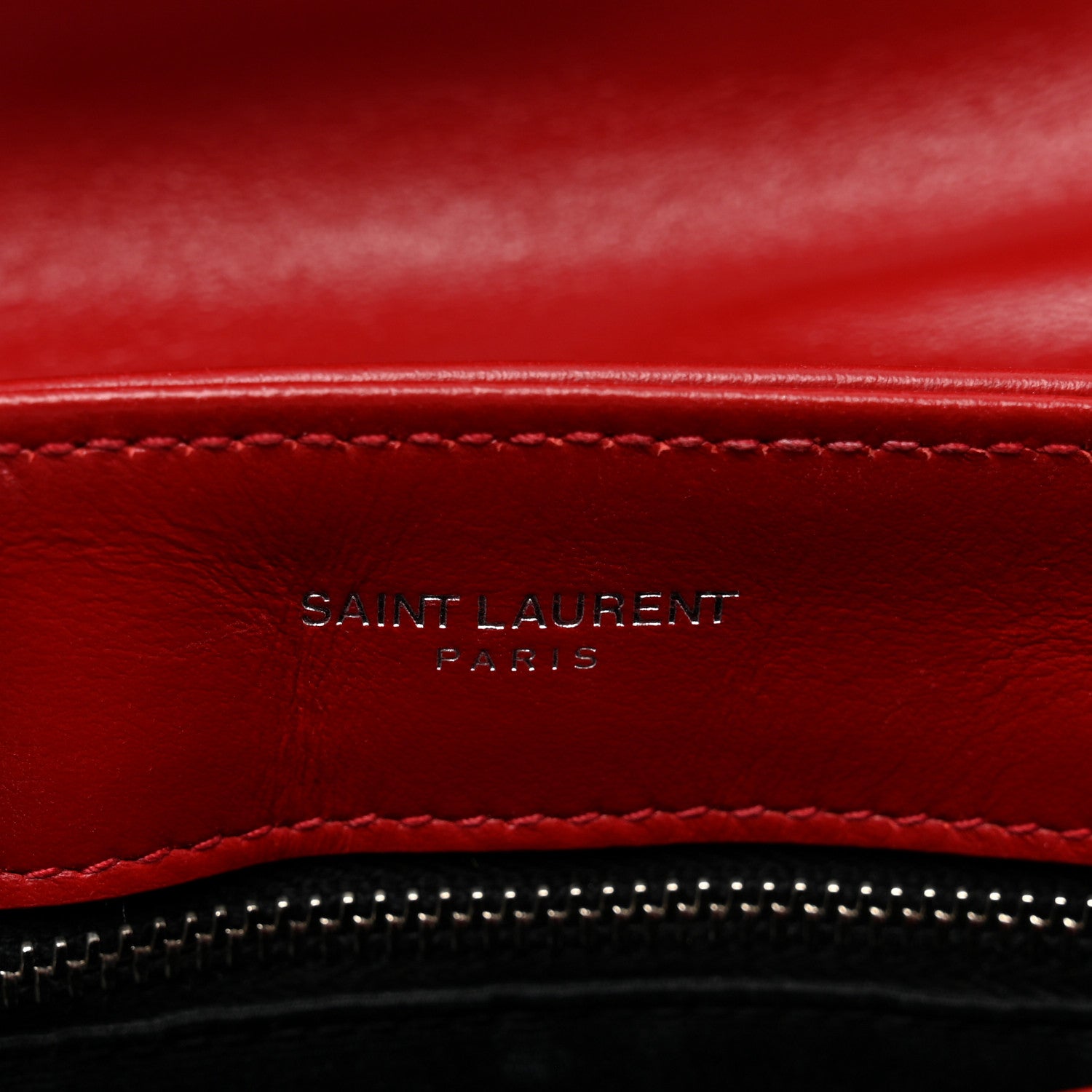 Saint Laurent Calfskin Y Quilted Monogram Toy Loulou Crossbody Bag Rouge Eros 8 of 11