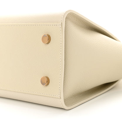 Saint Laurent Calfskin Baby Monogram Downtown Cabas White 10 of 11