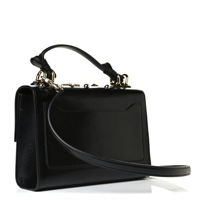 Dolce & Gabbana Calfskin Embellished Lucia Top Handle Bag Black 2 of 7