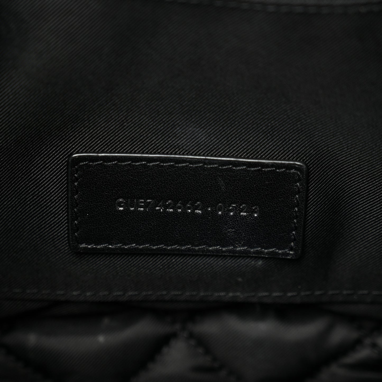 Calfskin Quilted Embroidered Cassandre Large Cosmetic Pouch Black