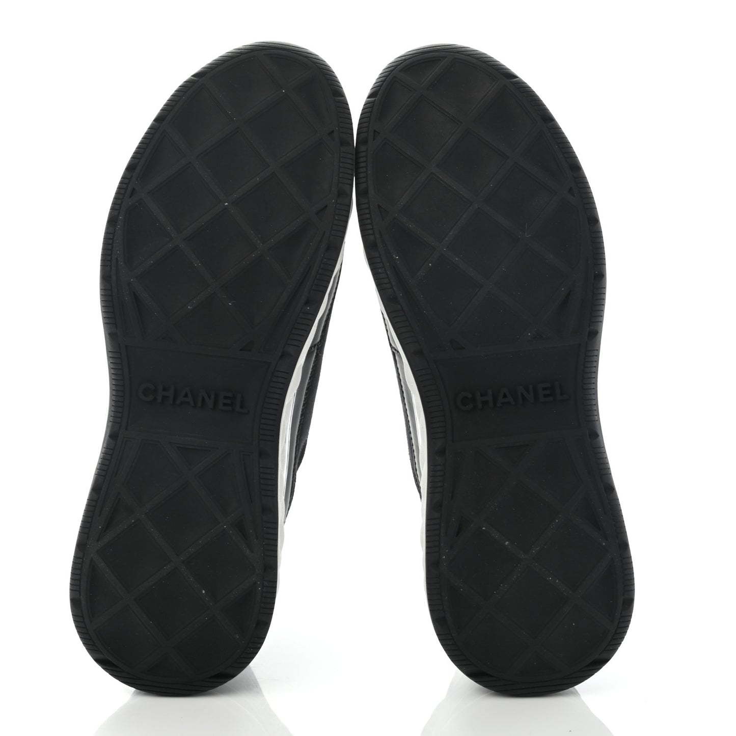 Velvet Calfskin Mixed Fibers CC Sneakers 38 Black