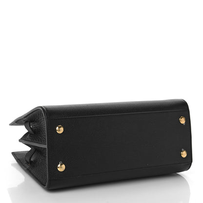 Burberry Grainy Calfskin Mini Two Handle Title Bag Black 4 of 8