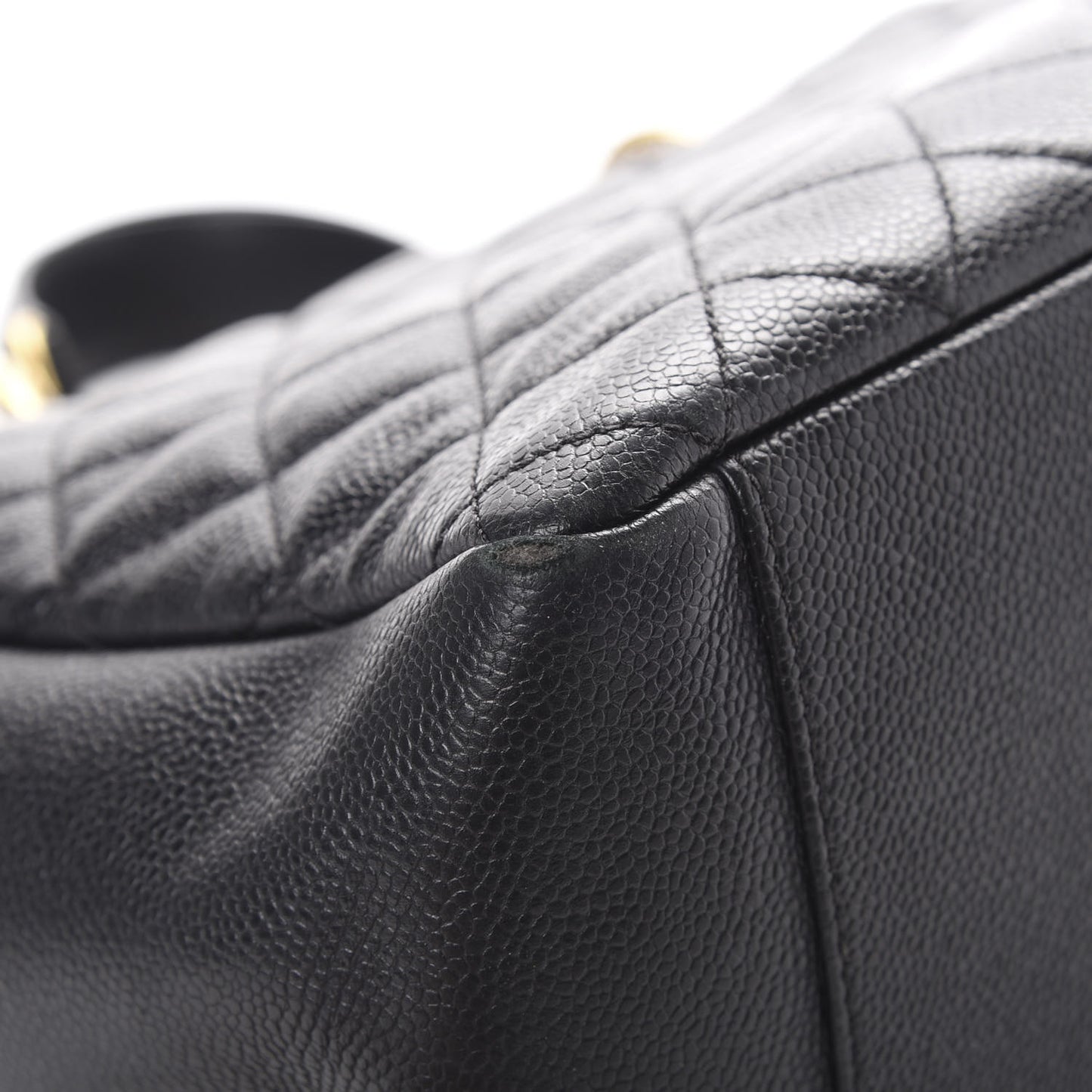 Caviar Quilted Grand Shopping Tote GST Black