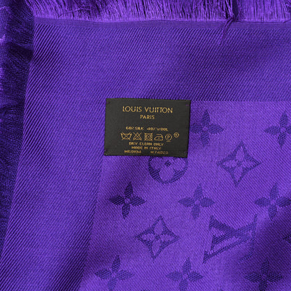 Louis Vuitton Wool Silk Monogram Shawl Amethyste 4 of 4