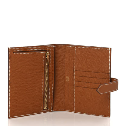 Hermes Epsom Bearn Compact Wallet Gold 5 of 8
