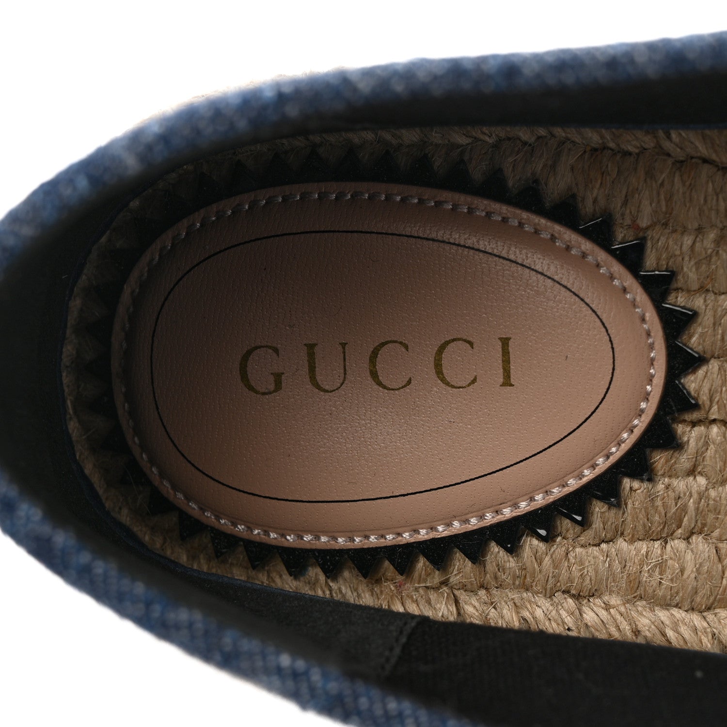 Gucci Denim Crystal GG Monogram Espadrilles 39 Blue 7 of 12