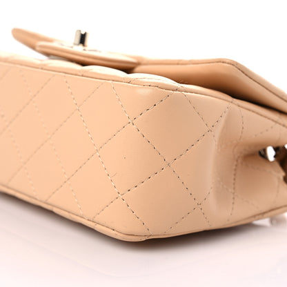 Chanel Lambskin Quilted Mini Rectangular Flap Beige 9 of 10